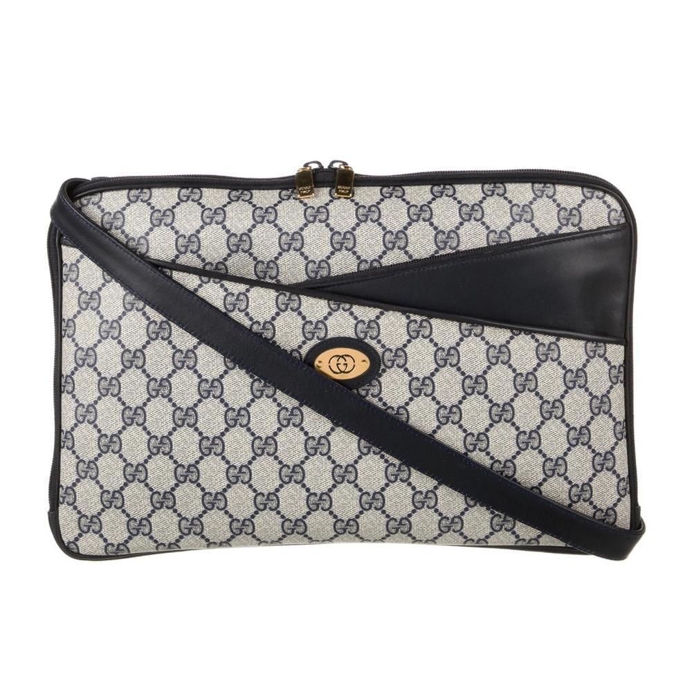 GUCCI *Vintage* GG Plus Monogram Crossbody Bag/Portfolio/Clutch